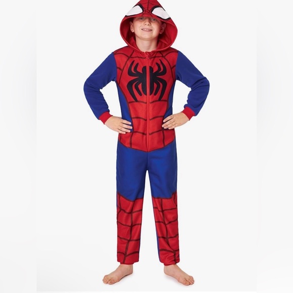 Marvel Other - Marvel Spider-Man Hoodie Jumpsuit Pajamas